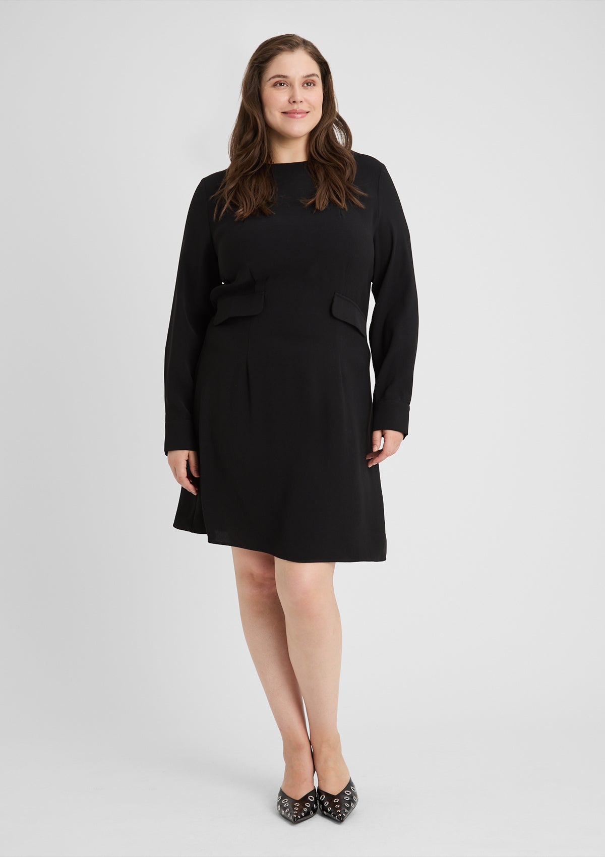 Curvy Kleid 'Karima' in schwarz 46