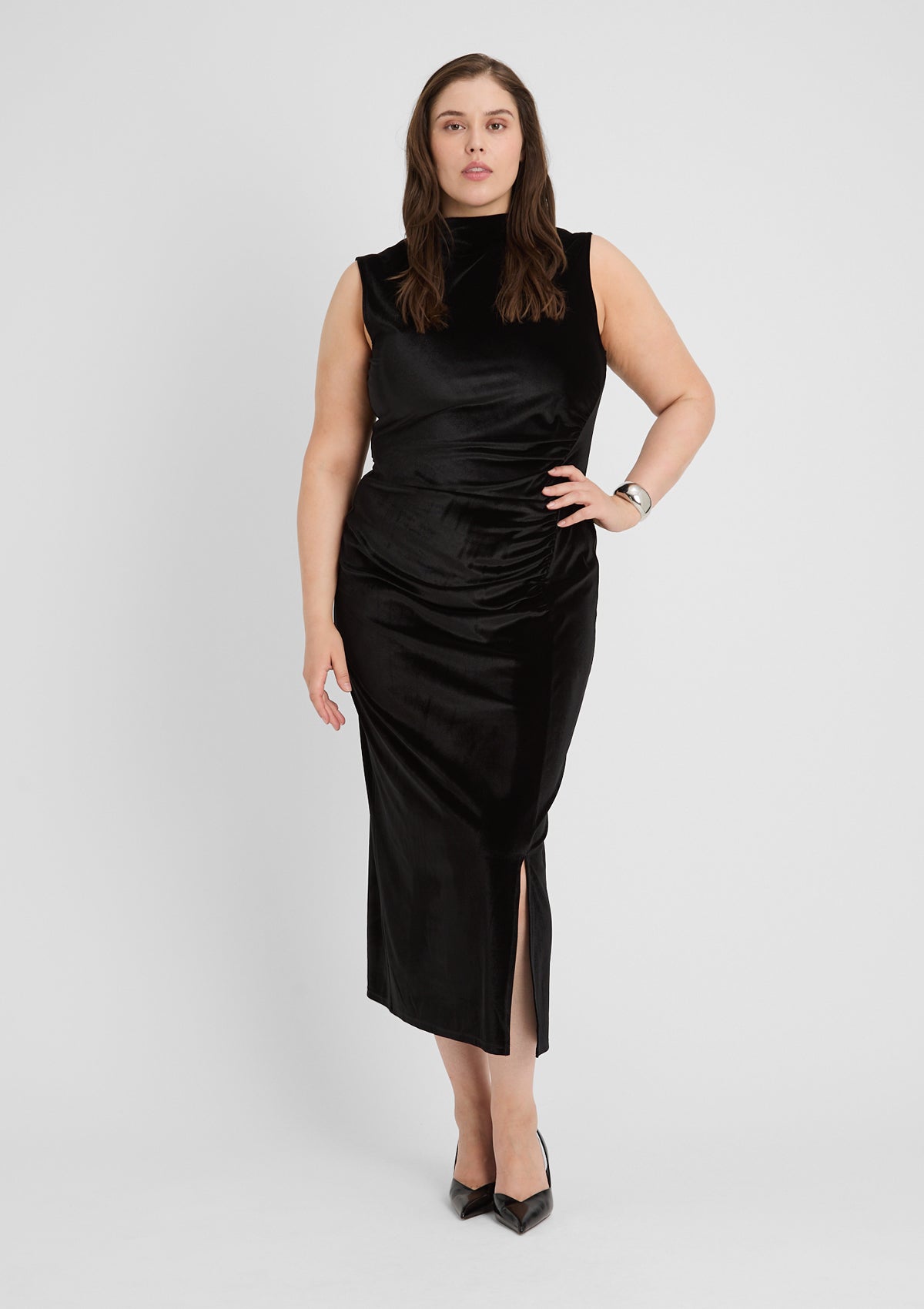 Curvy Kleid 'Felicitas' in schwarz 46