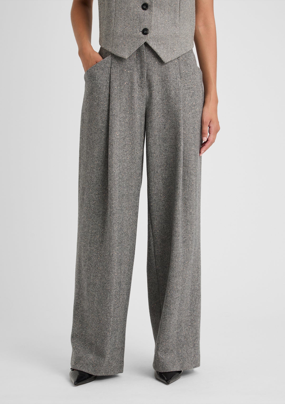 Damen Hose 'Loretta' in grau 34