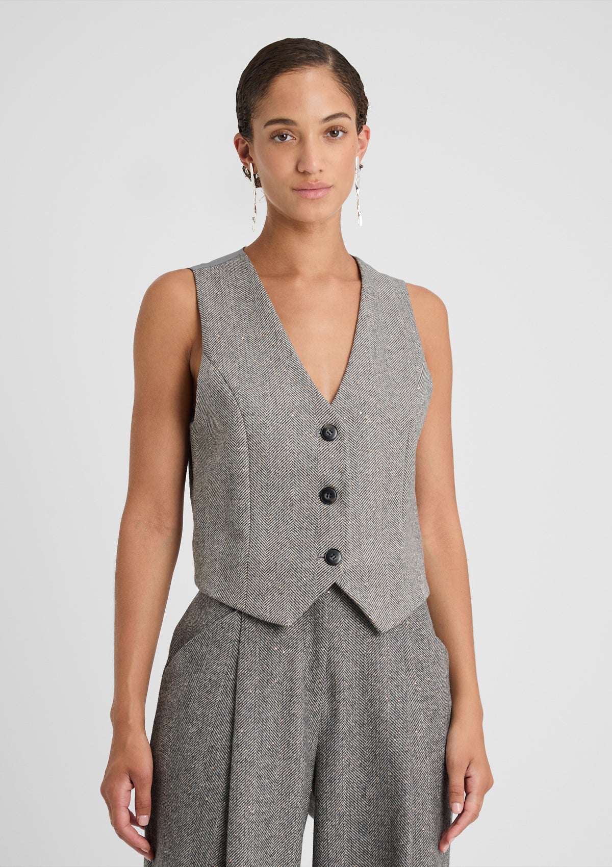 Damen Weste 'Loretta' in grau 34