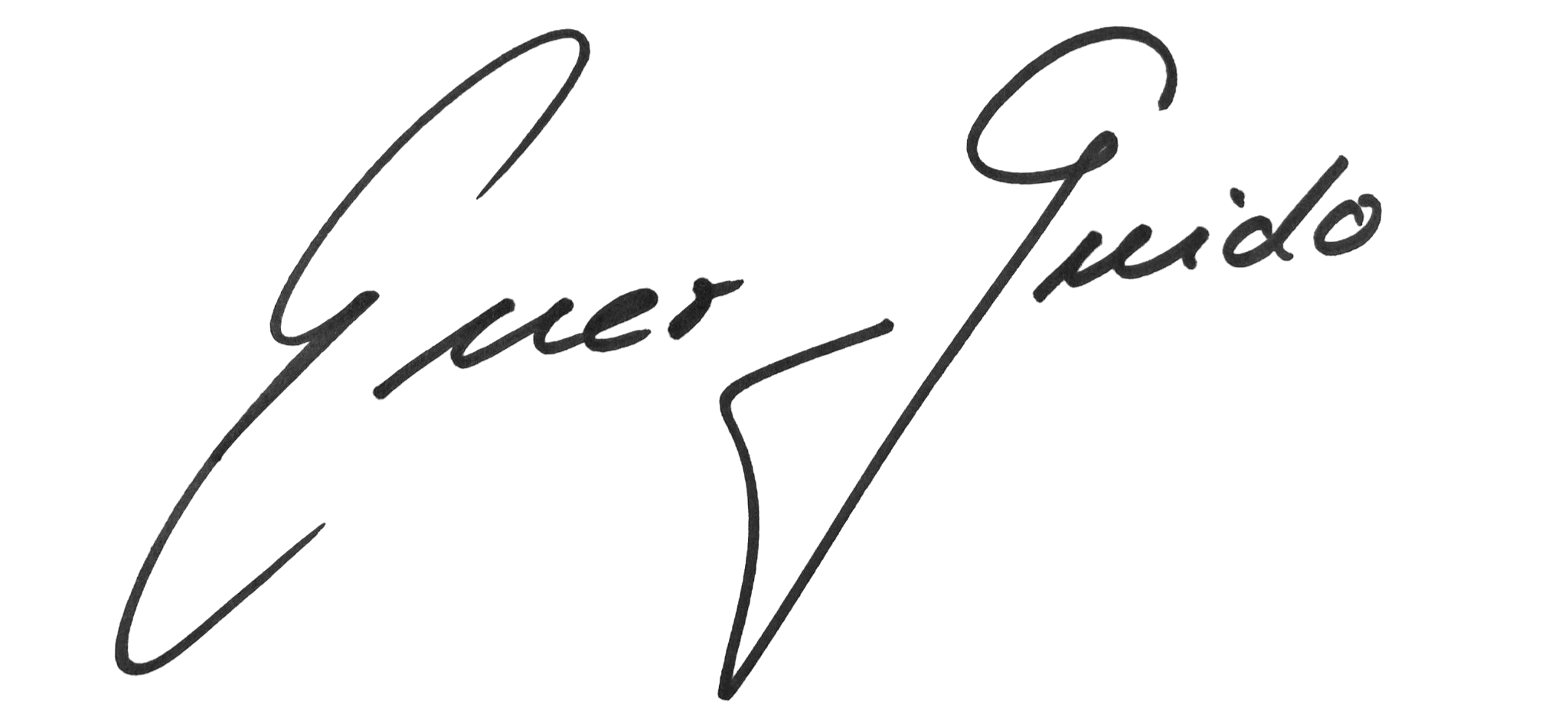 Handschriftliche Signatur: "Euer Guido"