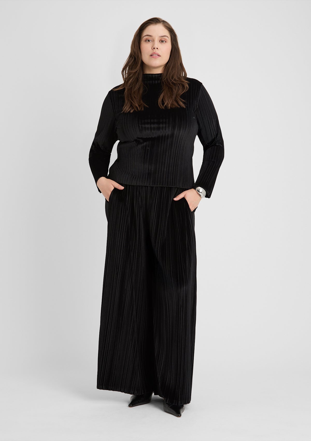 Curvy Shirt 'Felicitas' in schwarz 46