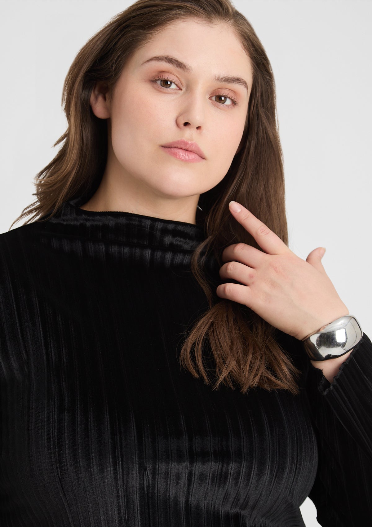 Curvy Shirt 'Felicitas' in schwarz 46