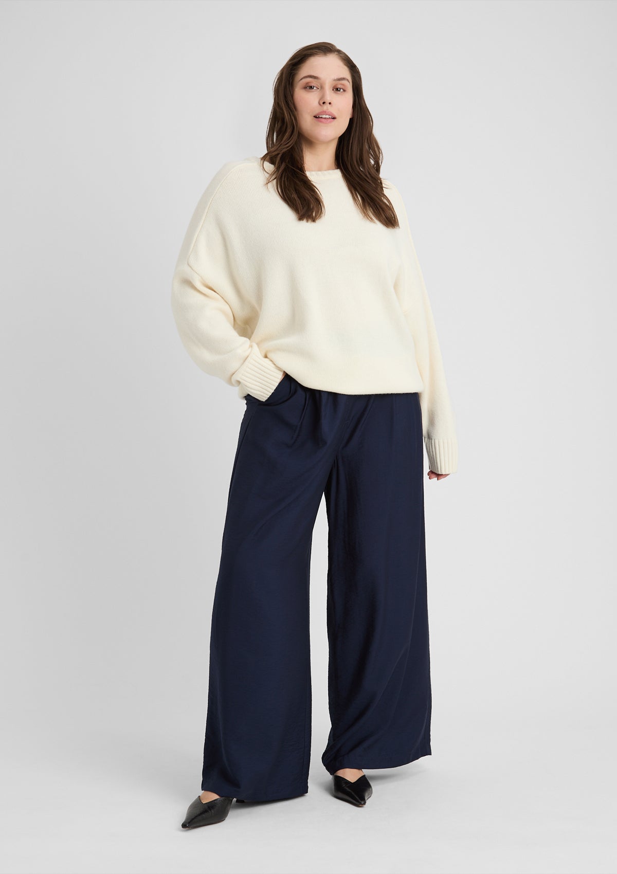 Curvy Hose 'Finja' in blau 46