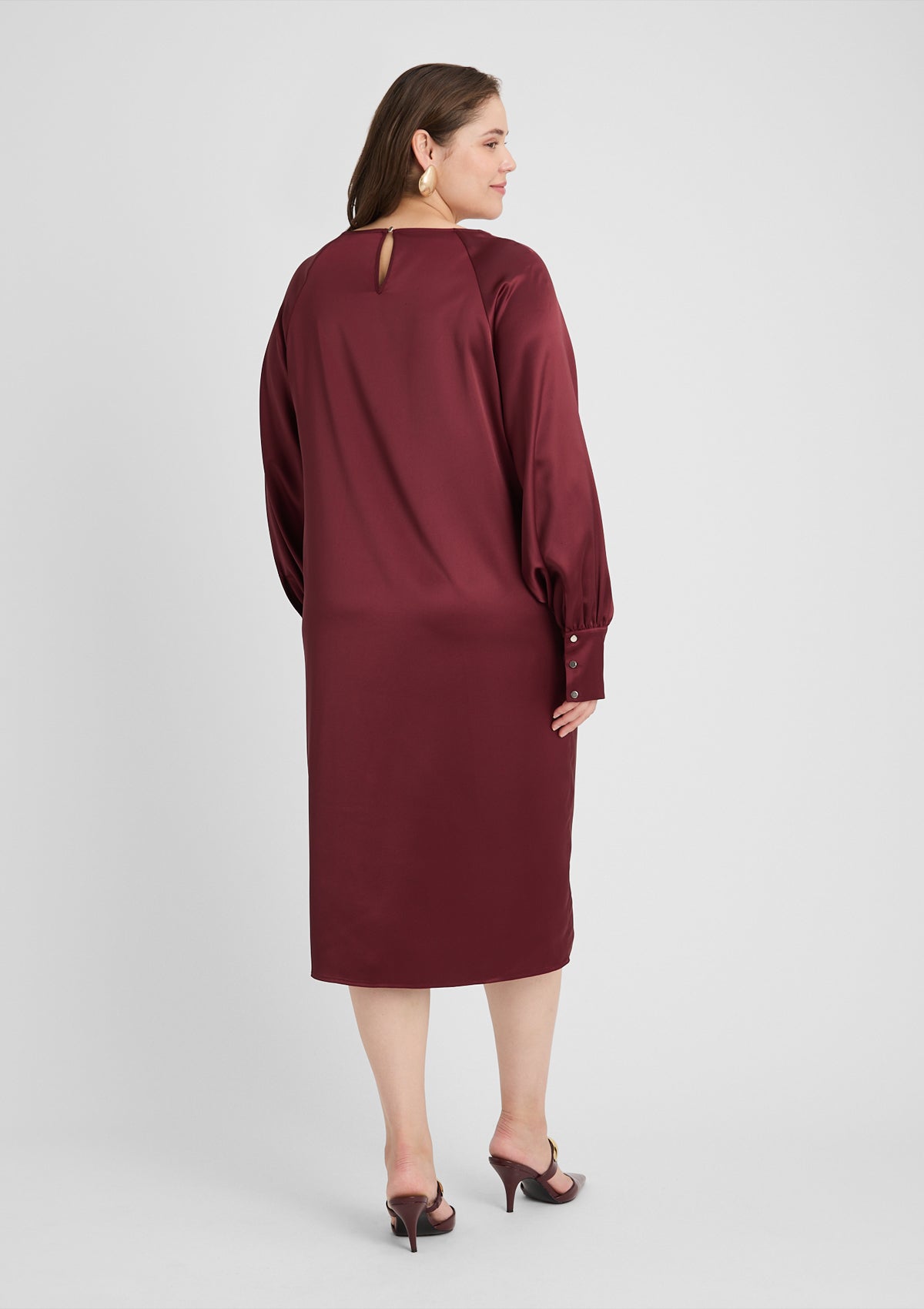 Curvy Kleid 'Aurea' in rot 46