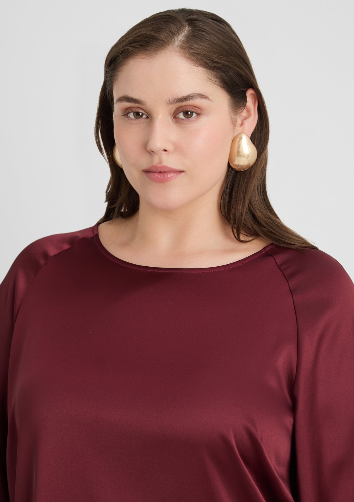 Curvy Kleid 'Aurea' in rot 46