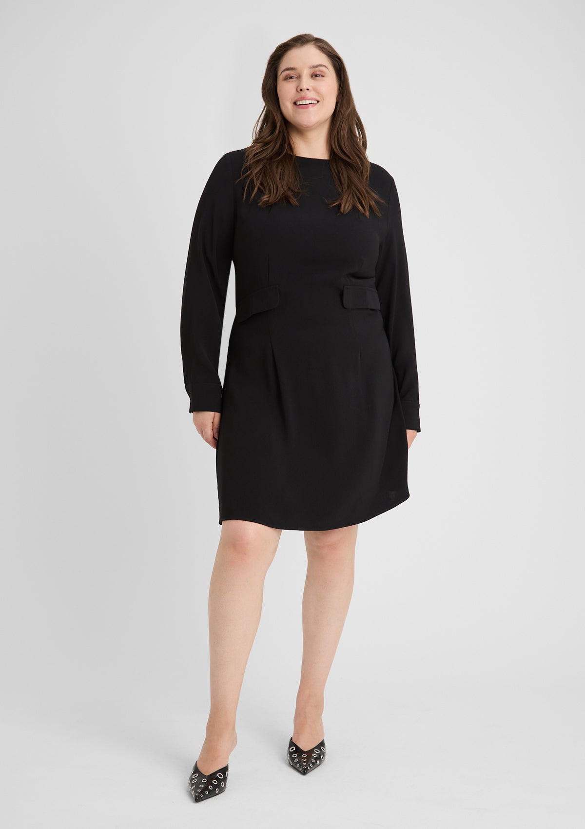 Curvy Kleid 'Karima' in schwarz 46