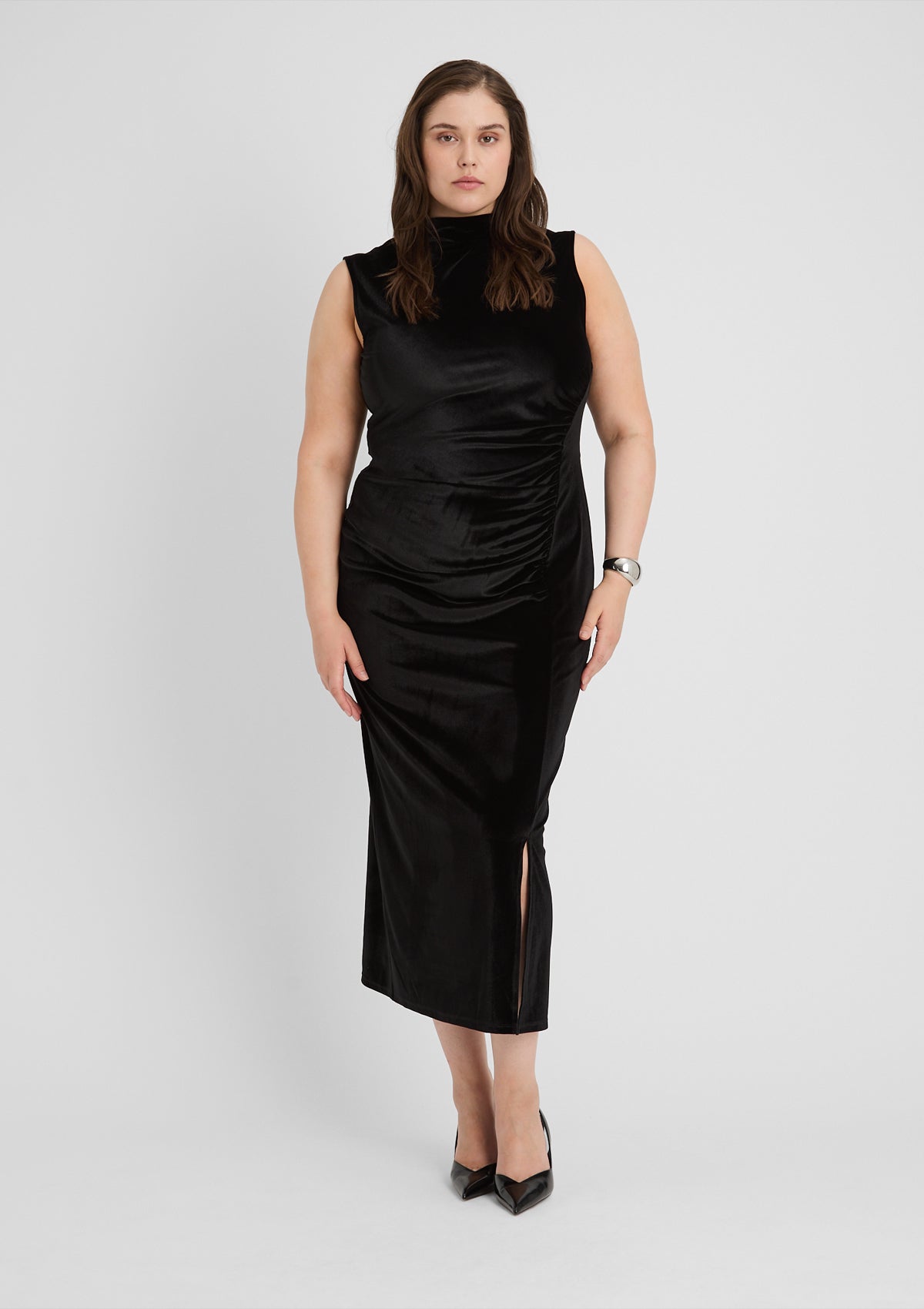 Curvy Kleid 'Felicitas' in schwarz 46