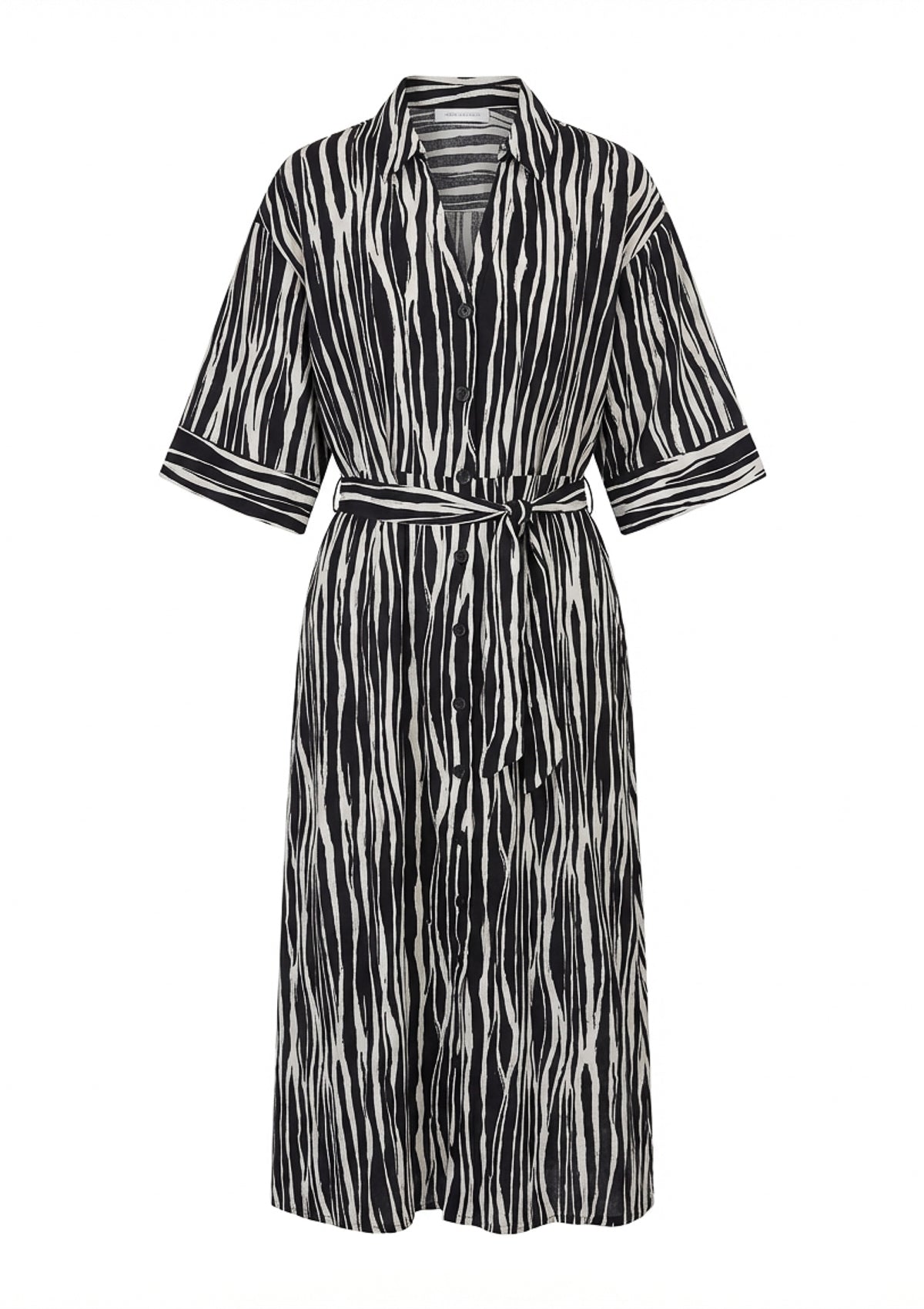 Curvy Kleid 'Salma' schwarz, weiß 52