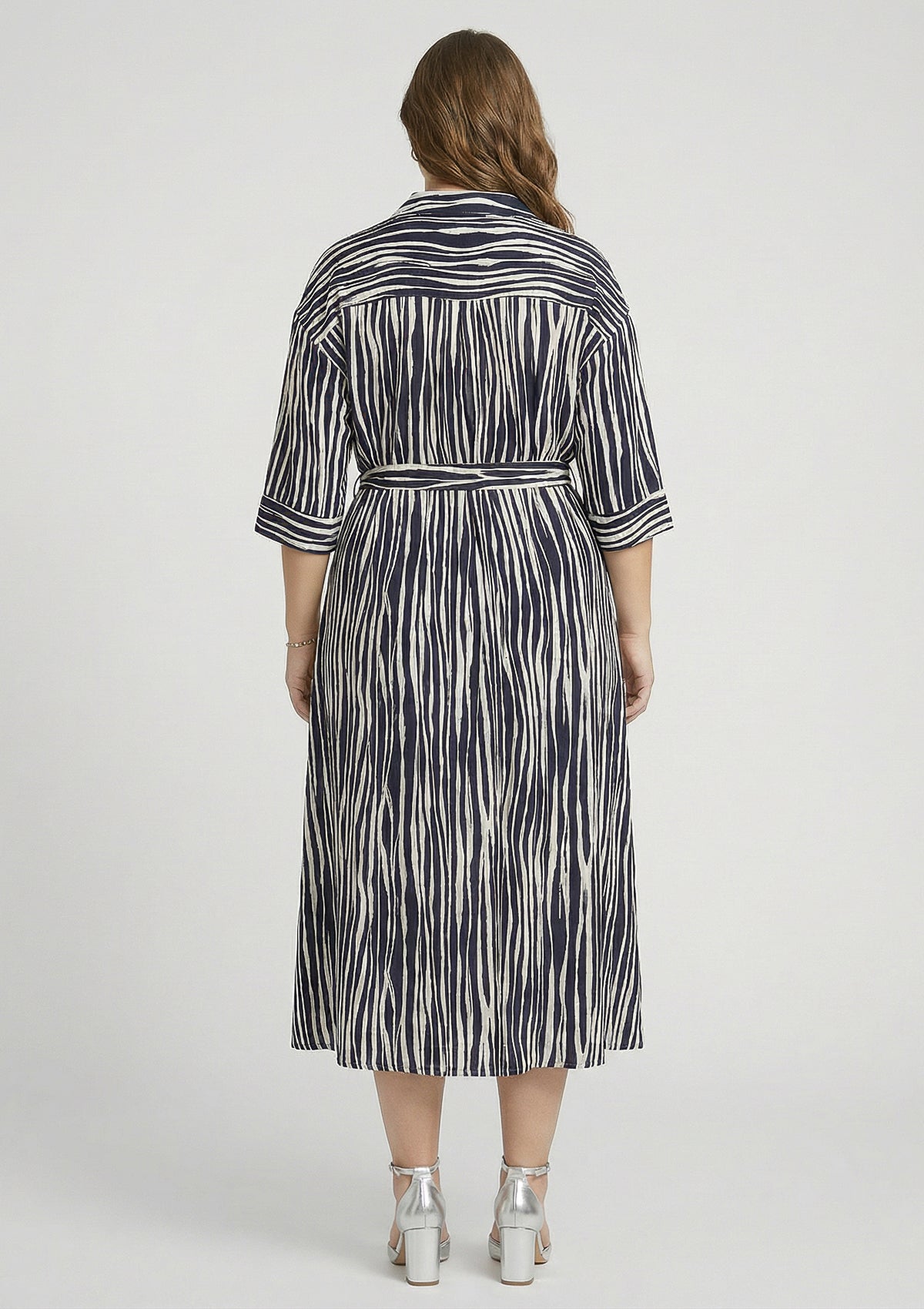 Curvy Kleid 'Salma' schwarz, weiß 52