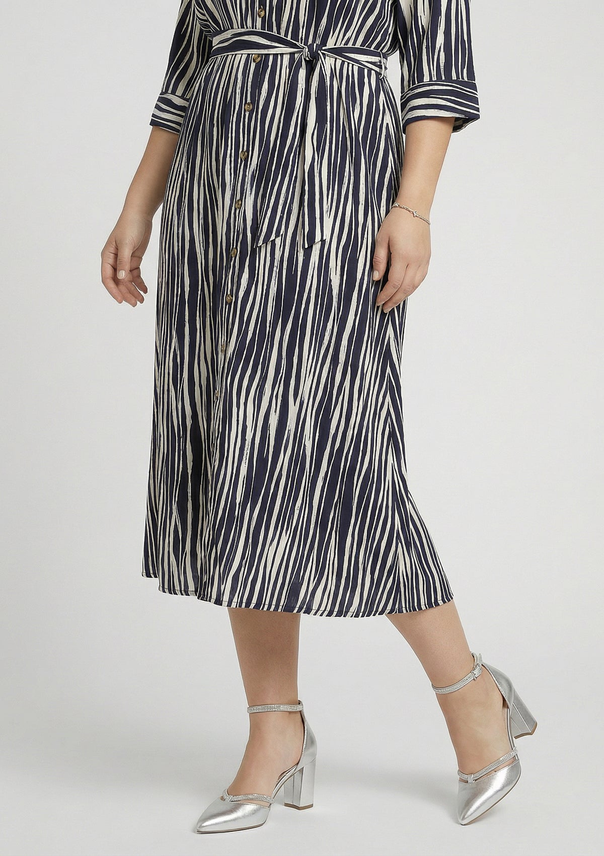 Curvy Kleid 'Salma' schwarz, weiß 52