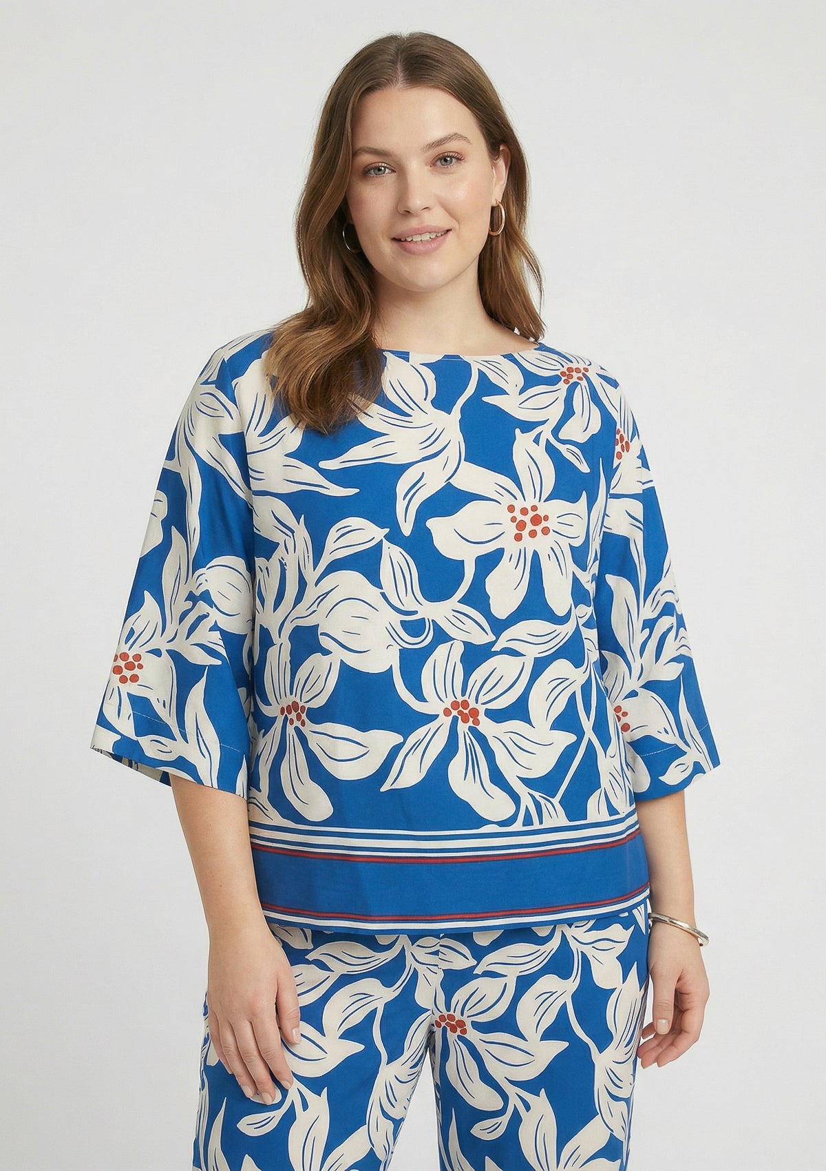 Curvy Bluse 'Rylie' blau 46