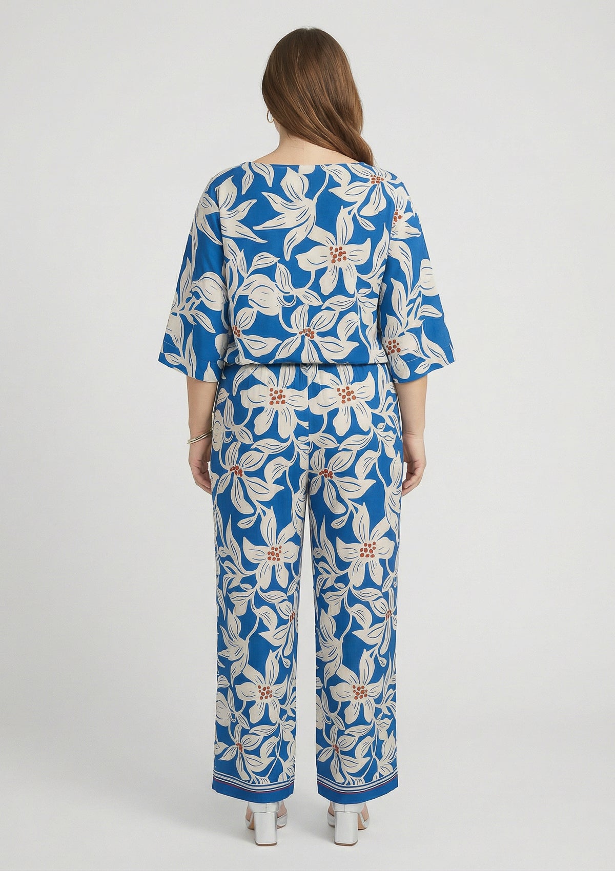 Curvy Bluse 'Rylie' blau 52