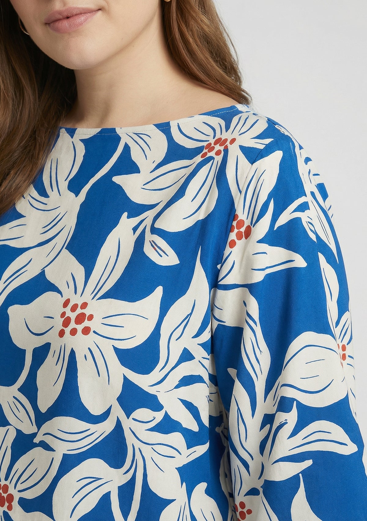 Curvy Bluse 'Rylie' blau 52