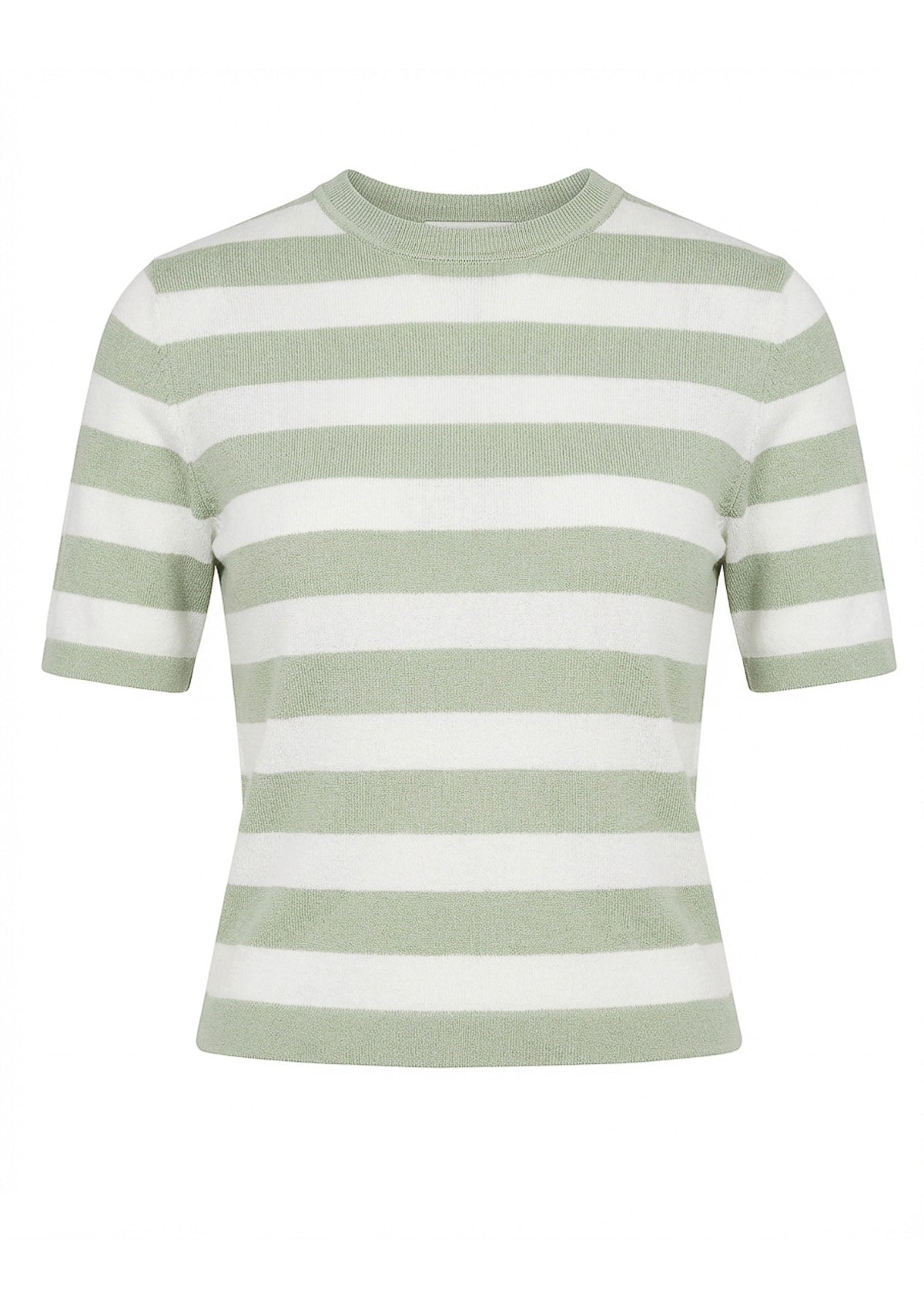 Curvy Top 'Maria' grün, weiß 52