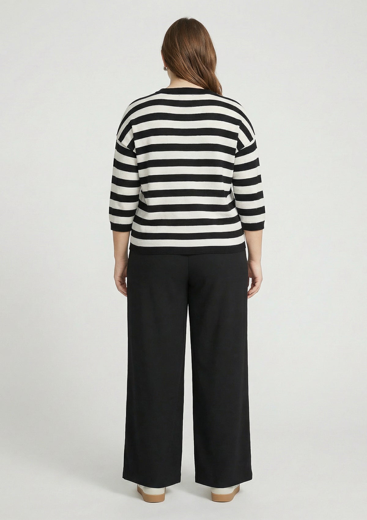 Curvy Top 'Lani' schwarz, weiß 52