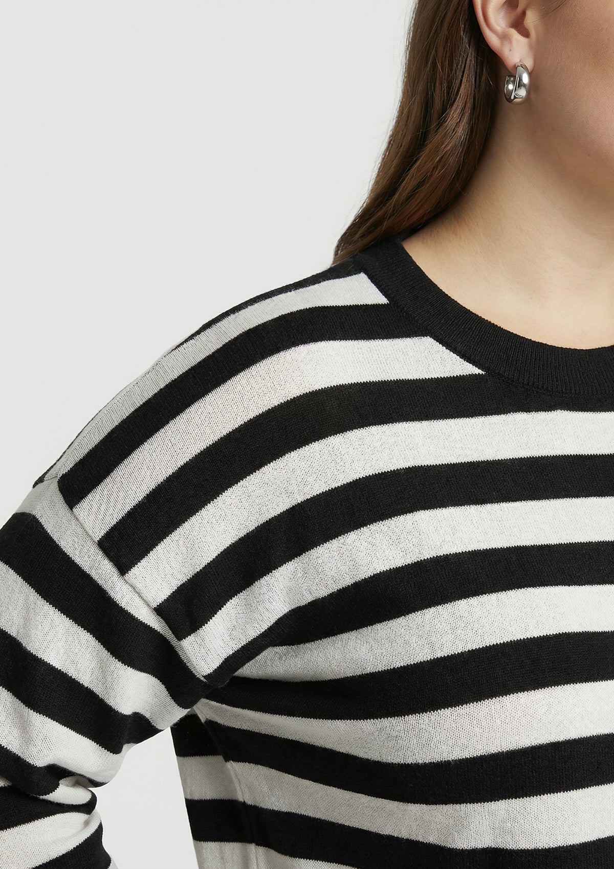 Curvy Top 'Lani' schwarz, weiß 52