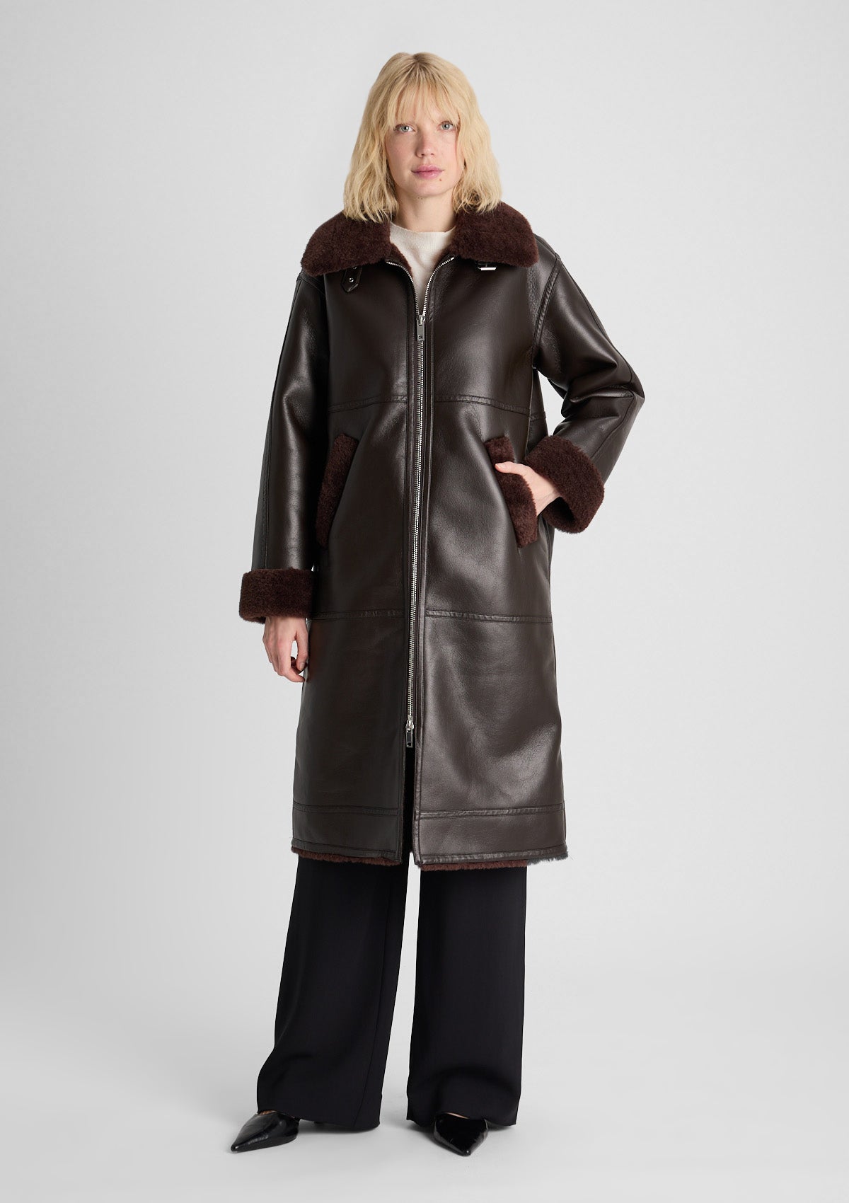 Damen Mantel 'Enie' in braun 34