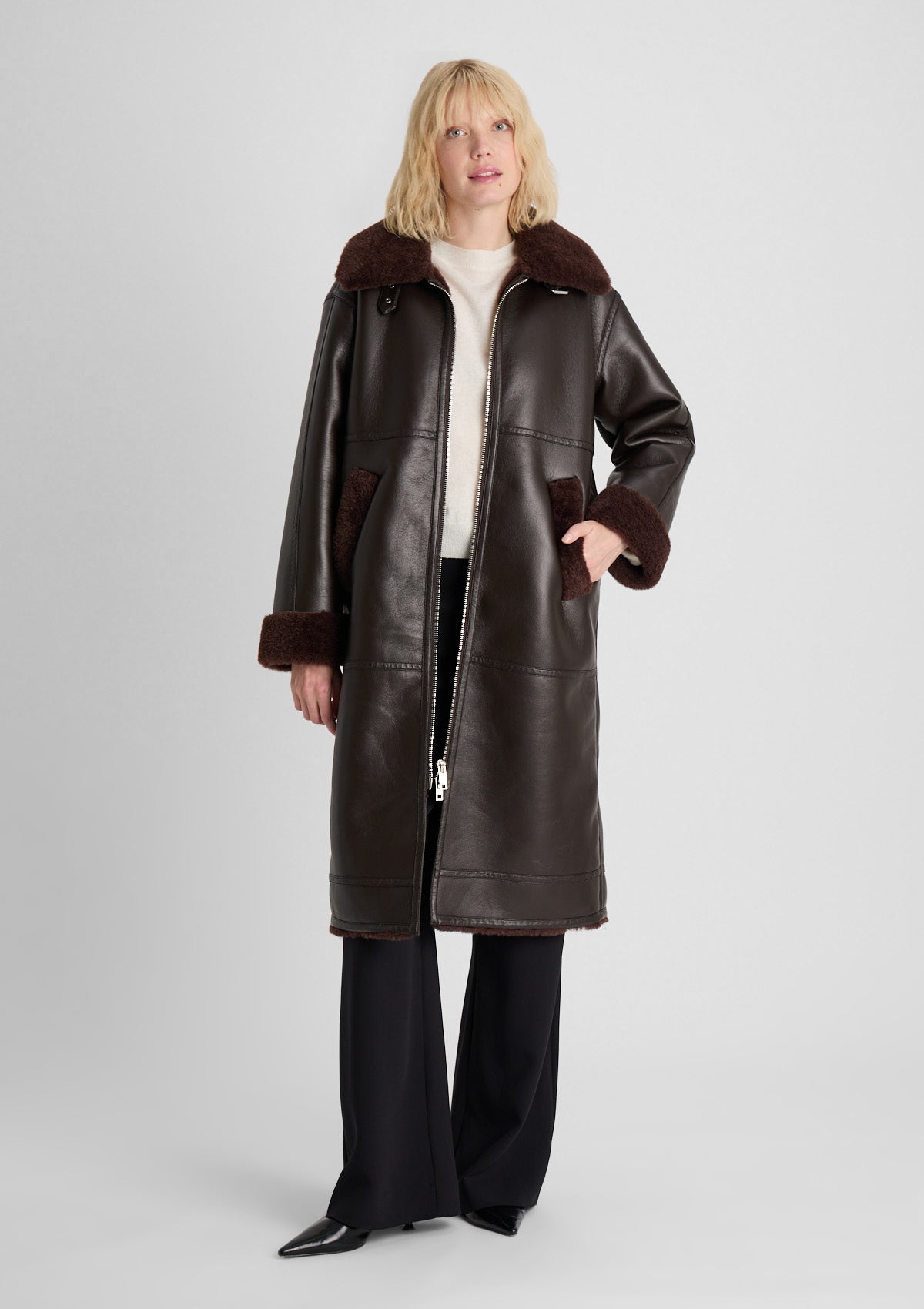 Damen Mantel 'Enie' in braun 34