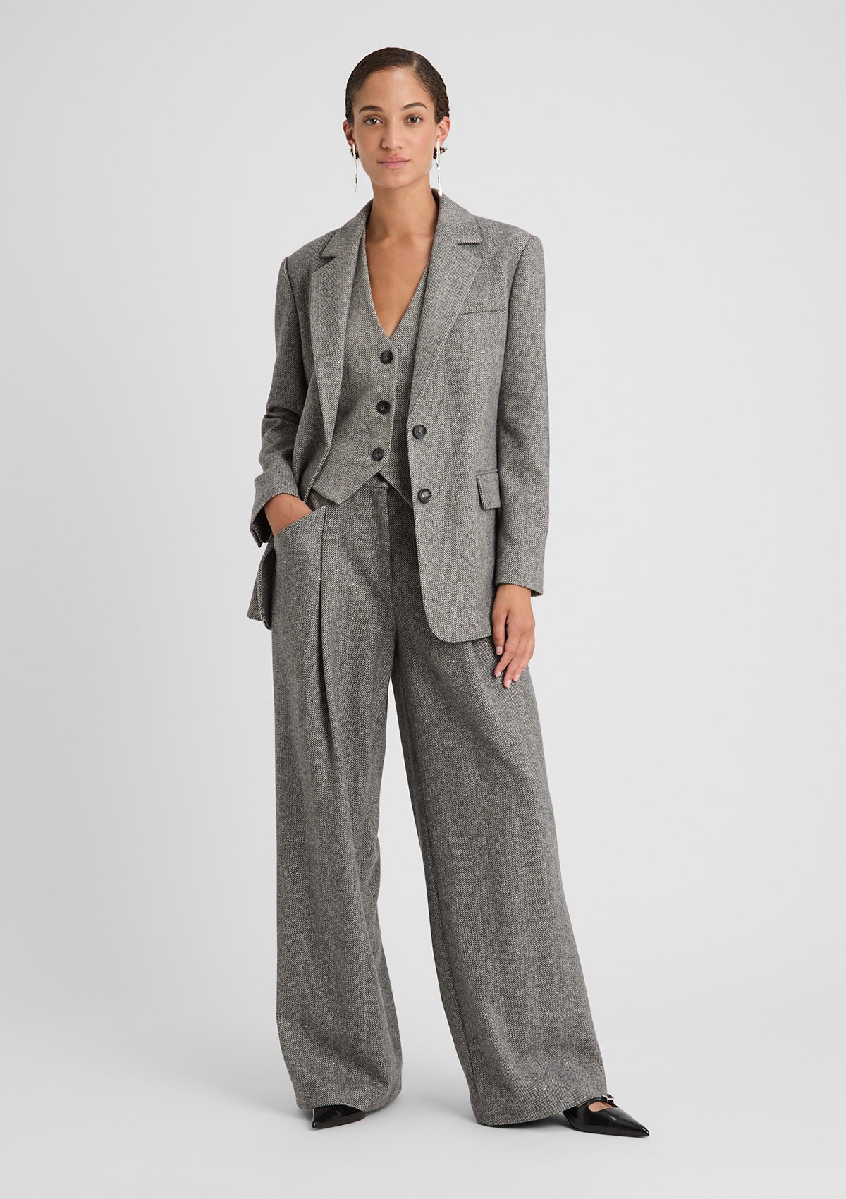Damen Blazer 'Loretta' in grau 34