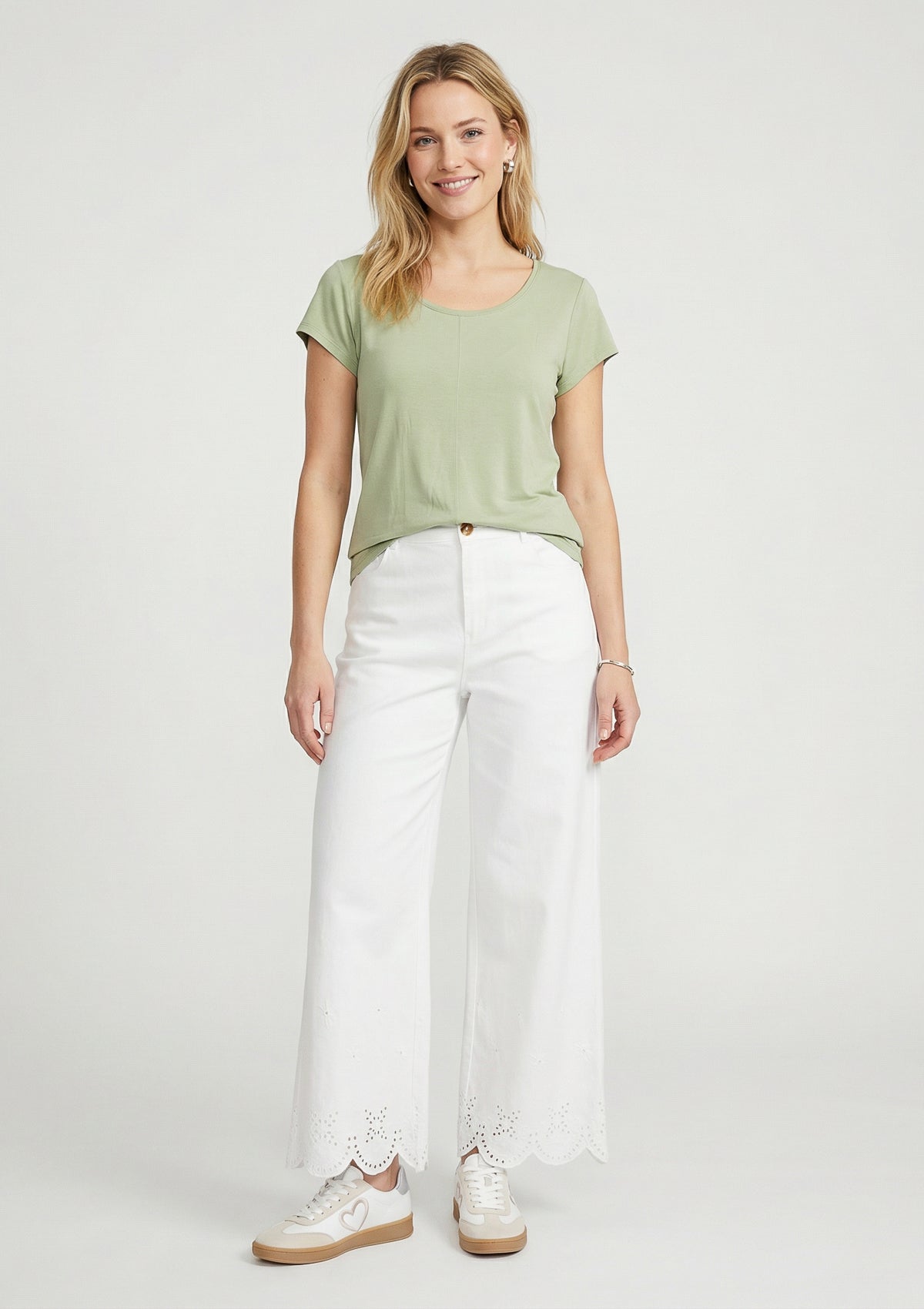 Damen T-Shirt 'Anni' grün 34